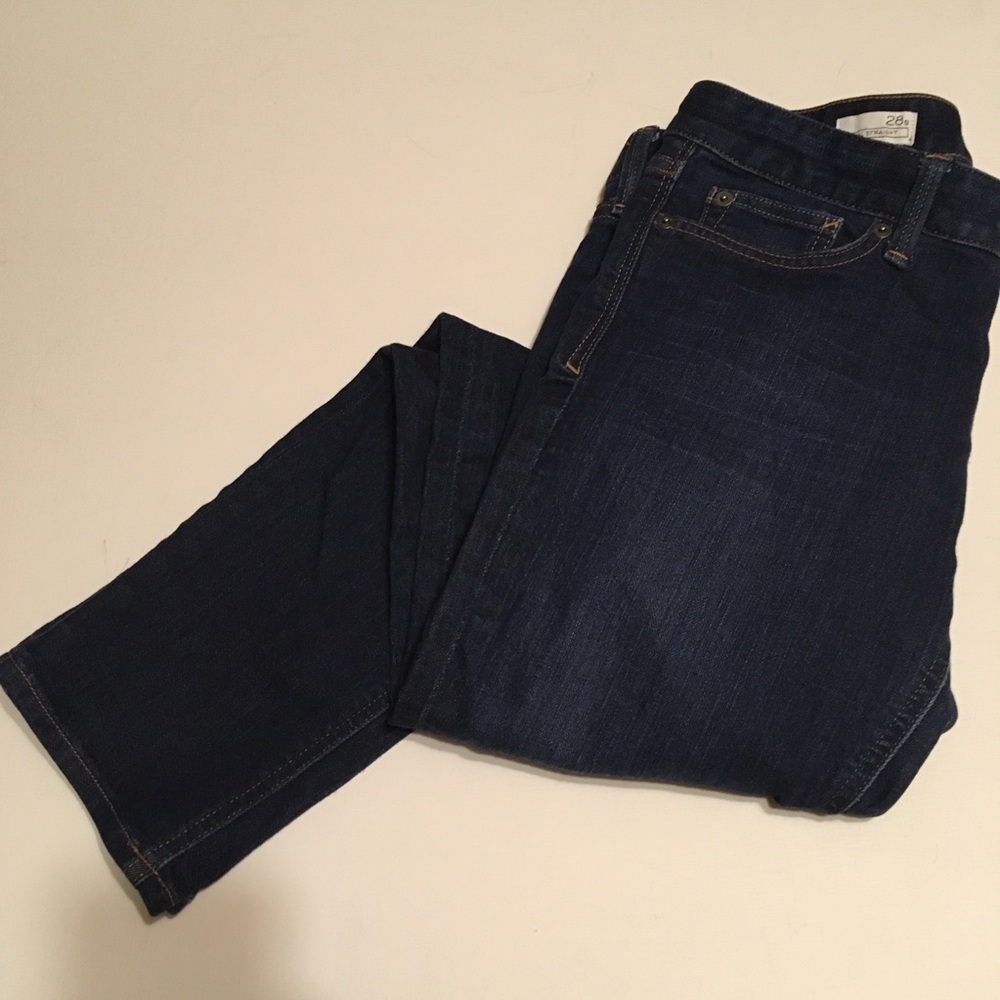 Gap Real Straight Jeans 28S Men’s Dark Wash Denim - Picture 5 of 8